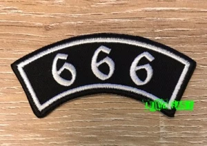 666 PATCH EMBROIDERED outlaw biker custom chopper motorcycle vest ftw 13 69 - Picture 1 of 1