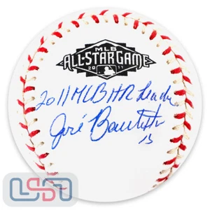 Jose Bautista Signed "2011 MLB HR Leader" Rawlings All Star Game 2011 USA SM JSA - Picture 1 of 6