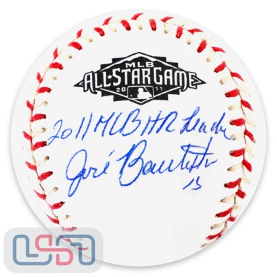 Jose Bautista Signed "2011 MLB HR Leader" Rawlings All Star Game 2011 USA SM JSA - Image 1 of 4