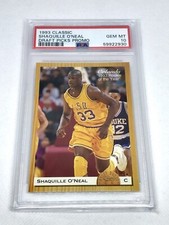 1993 CLASSIC DRAFT PICKS PROMO #NNO SHAQUILLE O’NEAL LTD 15000 PSA 10 RARE POP 1