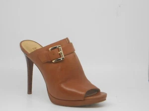 Michael Kors Isabella Footwear Women Leather Pumps Mules Peep Toe Buckle Size 6 - Picture 1 of 10
