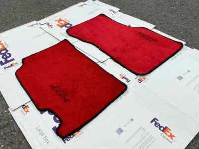 Fit For 1993-1994 Honda Civic Del sol Tailored Floor mats carpet Red LHD 2 pcs - Image 1 of 4
