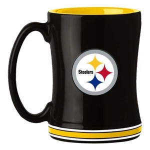 Pittsburgh Steelers NFL Sculpted Relief Coffee Tea Cup Mug Ceramic 14 oz - Picture 1 of 1