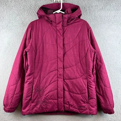 Marmot Full Zip Pink Puffer Jacket Pockets winter size Large - Image 1 of 4