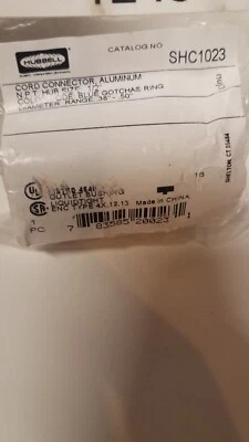 Dispositivo de cableado Hubbell SHC1023 - 1/2 conector de cable hermético líquido, aluminio, azul Foto 1 de 4