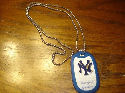 MLB New York Yankees Dog Tag Necklace-New 20 Inch - Image 1 of 2