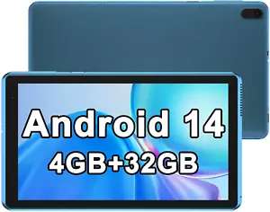 7" Android 14 Tablet, 4GB RAM 32GB ROM,1TB Expandable Quad-Core 5MP Camera Wi-Fi - Picture 1 of 11