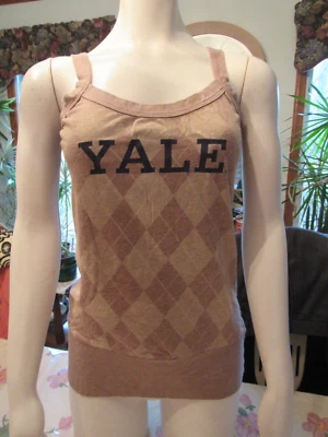 DE COLECCIÓN YALE Mujer Beige Sin Mangas Top L Argyle Foto 1 de 4