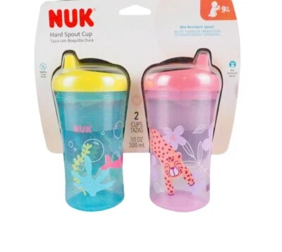Tazas de caño duro Nuk resistentes a mordeduras a prueba de fugas 9 m + paquete de 2 diseño de animal tigre Foto 1 de 4