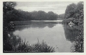 Berlin AK 1940 Treptow Park lake cave swan house 2301259 - Picture 1 of 2