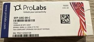 ProLabs SFP-10G-SR-C 10GBase-SR 850nm LASER Transceiver Module 21CFR(J) Class 1 - Picture 1 of 1