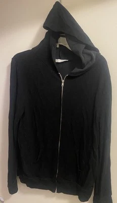 Doublezero Women’s Hooded Jacket L Large Black Bust 40” Hoodie Cotton Rayon - Image 1 of 4