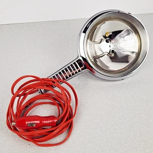 Vintage Hand Held Spotlight Chrome GE Bulb Car Accessories Art Deco Design 12v - Picture 1 of 11