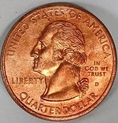 1999 P Dalaware Missing Clad Layer Error Quarter Toned - Image 1 of 4