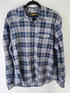 Rugby Ralph Lauren Mens XL Extra Large Shirt Blue Plaid Long Sleeve Button Down - Picture 1 of 10