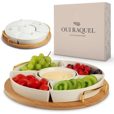 Chip and Dip Serving Set, 13.5" Serving Platters and Trays, Appetizer Serving... - Image 1 of 4