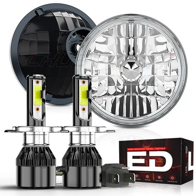 For Suzuki Samurai SJ410 7 inch LED Round Headlights Pair DRL Hi/ Lo Beam X2 - Image 1 of 4