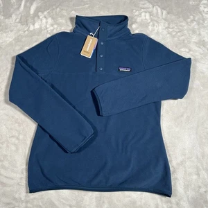 New Patagonia Micro D Snap T Pullover Womens Size XS Blue Fleece Comfort NWT - Picture 1 of 19