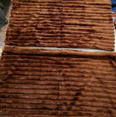 Fundas de almohada/fundas de almohada difusas de felpa marrón 12x20 cierre con cremallera lumbar 2 Foto 1 de 4