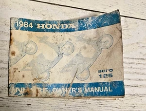 Ciclomotor scooter Honda NH125 Aero 125 1984 manual del propietario - Imagen 1 de 6