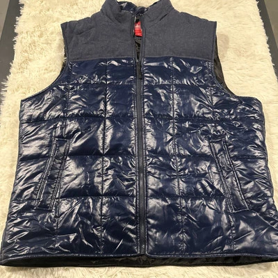 Coleman 男式户外羽绒背心 XXL 蓝色 全拉链露营 — 第 1/4 张图片