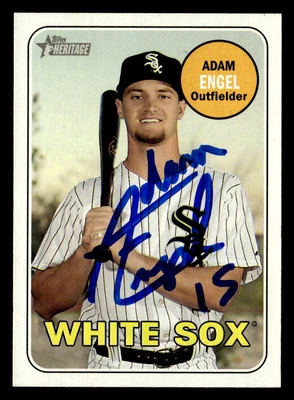 2018 Topps Heritage Adam Engel #570 Autographed Signed Auto Chicago White Sox - Image 1 of 2