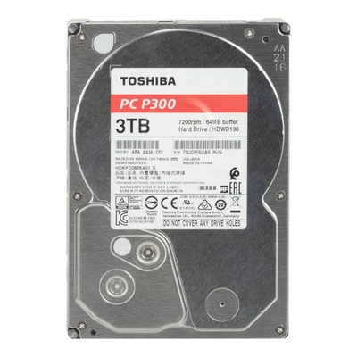 TOSHIBA HDWD130 3TB SATA 6GBPS PC P300 64MB CACHE 7.2K RPM - Image 1 of 3