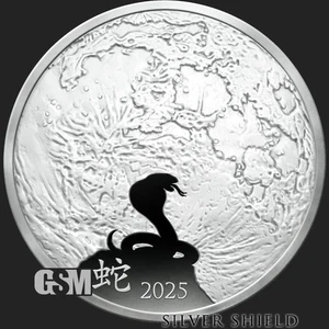 2025 YEAR OF THE SNAKE 1 oz .999 Fine Silver Shield Proof MICROMINTAGE PRESALE - Picture 1 of 4
