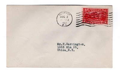 #644 Burgoyne Oriskany Saratoga 1927 FDC - Unofficial u/o Oriskany NY CCL - Image 1 of 2