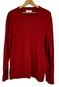 Old Navy Red Crewneck Sweater Mens XL Ribbed Hem & Cuffs Poly Cotton Go Recycled - Picture 1 of 7