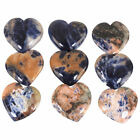 9 Pcs Natural Sodalite Canada Beautiful Loose Heart Cabochon Gems 28Mm-29.75Mm