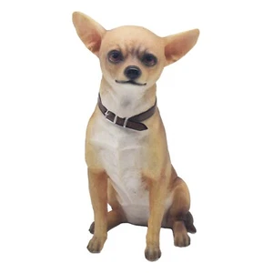 Sitting Chihuahua Ornament Dog Lovers Resin Statue chuhwaawaa Figurine - Picture 1 of 7