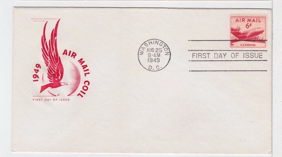TurtlesTradingPost- 6 Cent Airmail 1949 FDC #C41 Coil House of Farnam Cachet - Image 1 of 1