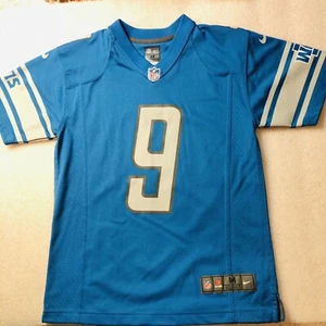 NFL Nike Youth Sz M Matthew Stafford Detroit Lions #9 Blue NFL TeamJersey - Picture 1 of 9