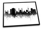 Tehran Abstract City Skyline Black Canvas Floater Frame Wall Art Print Picture