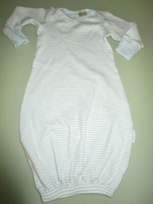 Purebaby Newborn blue/white stripe Sleepsuit  Size 0000  Organic Cotton  - image 1 of 2