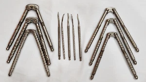 11 Lot Vntg Metal Nut Shell Cracker Shellfish Tools 6 Nutcrackers & 5 Picks HMO - Picture 1 of 8
