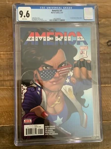 🔥 🔑 CGC 9.6 AMERICA 1 1st Chavez Solo Story 2017 Multiverse Madness 🔥 🔑 - Picture 1 of 2