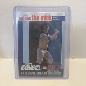 2007 Topps Mickey Mantle "Unlock The Mick" 5 Of 5 2K7 Video Game Baseball Card 