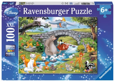 100 Teile Ravensburger Kinder Puzzle XXL Disney Familie der Animal Friends 10947