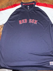 Boston Red Sox 3XL tall red white and blue Jersey shirt Majestic - Picture 1 of 8