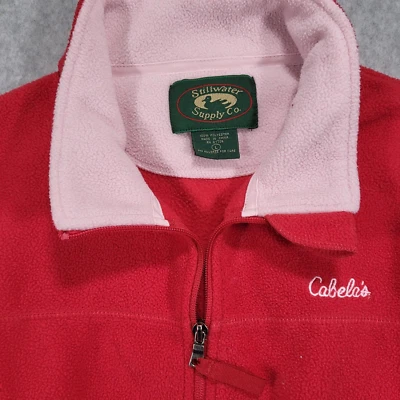 Stillwater Supply Co. Cabela's Pink Full Zip Vest Womens Large Zipper Pockets - Image 1 of 4