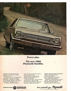 1966 PLYMOUTH SATELLITE STANDARD 273 ~ ORIGINAL PRINT AD - Picture 1 of 1