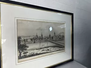Dresden Gesamtansicht Original Kupferstich 46x36cm sparrow Zertifikat Rechnung - Bild 1 von 10