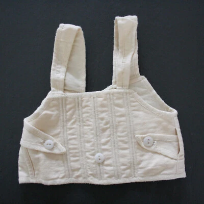 ANCIEN CORSAGE COTON EPAIS BRASSIERE POUPEE Largeur fermé 22 cm. - Photo 1/2