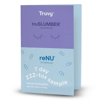 Truvision Health Truvy TruSlumber & Renu Detox 7 días paquete de muestra 30 cápsulas nuevo Foto 1 de 4