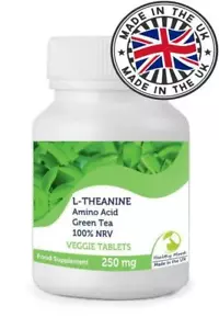 L-Theanin 250mg grüner Tee Gemüse Kapseln Ernährung - Bild 1 von 11