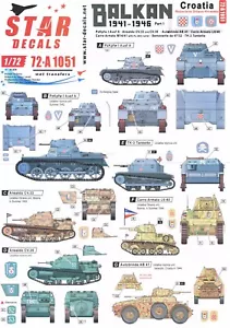 Star Decals 72-A-1051 Balkan 41-46 Croatia decals 1/72 - Picture 1 of 3