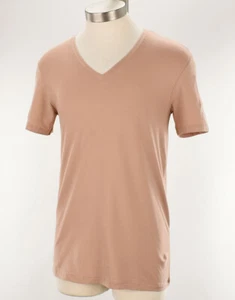 HANRO Mens Neutral COTTON SUPERIOR V Neck Cotton Stretch Undershirt SMALL NWT - Picture 1 of 3