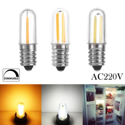 E14 E12 Led Refrigerator Bulb Cool/Warm White Filament Cob Light Bulbs Fridge 1w - Image 1 of 4